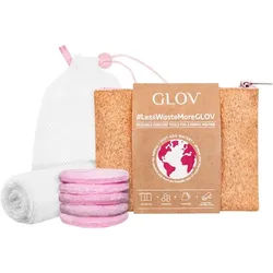 GLOV Angebote Geschenkset LessWasteMoreGLOV Set Makeup Remover Pads Moon Pads Pink 3 Stck. + Face Towel 1 Stck. + Bag 1 Stk.