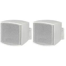 MONACOR EUL-26/WS ELA-Miniatur-Lautsprecherboxen-Paar (weiß)