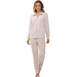 Pastunette Hausanzug Modischer Damen Frottee Homewearanzug (2 tlg) Frottee Qualität beige 44