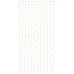 Goobay 300er LED-Lichtervorhang - mit Fernbedienung, Timer-Funktion, 8 Leuchtmodi, Dimmer und 31 V-Außentrafo, warm-weiß (3000 K)