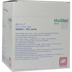 Vlies-Schlitzkompressen 7.5x7.5cm 6-Fach Steril 50 ST