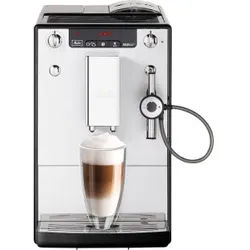 Melitta® Solo & Perfect Milk Kaffeevollautomat, Milchaufschäumer, Kompakter Vollautomat mit Cappuccinatore für tiefgründigen Kaffeegenuss zu Hause, Farbe: Silber