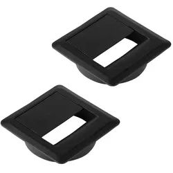 CAVO Kabelkanal Durchlass mit Einbautiefe 15,5 mm (2-St), schwarz schwarz 70 x 70 mm Ø 60 mm | 7 cm