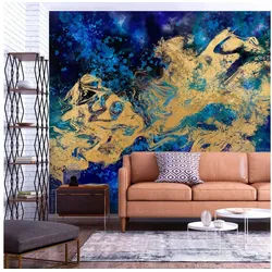 KUNSTLOFT Vliestapete Gorgeous Blue 1x0.7 m, Halb-matt, lichtbeständige Design Tapete bunt 1.00 m x 0.70 m