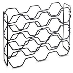 Metaltex Weinregal Hexagon-15, Lava, für 15 Flaschen, Modernes Flaschenregal zur Aufbewahrung von Weinflaschen, Maße (L x B x H): 43 x 12 x 34 cm