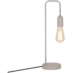 Tischleuchte , Grau , Metall, Textil , 13x46x15 cm , RoHS, Europäischer Sicherheitsstandard , einfach zu transportieren , Lampen & Leuchten, Leuchtenserien