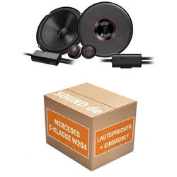 JUST SOUND best choice for caraudio Lautsprecher Einbauset vorne JBL Club3 64C Mercedes C-Klasse W 204 Auto-Lautsprecher (70 W) schwarz