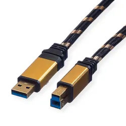 ROLINE GOLD USB 3.2 Gen 1 Kabel, Typ A-B, 3 m