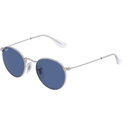 Ray-Ban Junior RJ9547S Kinder-Sonnenbrille Vollrand Rund Metall-Gestell, Silber