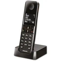 PHILIPS DECT-Telefon D4701B, 1 Mobilteil, schwarz