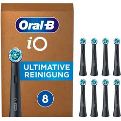 Oral-B - Aufsteckbürsten 'iO Ultimative Reinigung' in Schwarz Zahnbürste 8 St schwarz