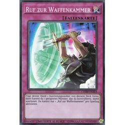 ReCollectibles Sammelkarte YuGiOh Karte Ruf zur Waffenkammer deutsch, Yu-Gi-Oh! Karte CHIM-DESE4 Super Rare weiß