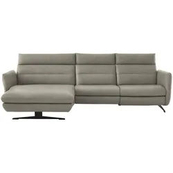 Dieter Knoll Ecksofa , Hellgrau , Leder , Echtleder , Nappaleder , Ottomane links, L-Form , 298x169 cm , Typenauswahl, Lederauswahl, Stoffauswahl, seitenverkehrt erhältlich, Hocker erhältlich, individuell planbar, Armteil links, Armteil rechts , Wohnzimmer, Sofas & Couches, Wohnlandschaften, Ecksofas
