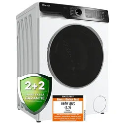 MOCTOR Waschmaschine Serie 9 WM9009AW, 9 kg, 1400 U/min, Wi-Fi, Dampffunktion, Mikrofaserfilter, Aquastop weiß 9 kg | 59.7 cm x 84,5 cm x 58.2 cm