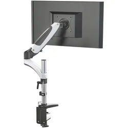 Mid.you Monitor-Halterung , Schwarz, Weiß , Metall , 40x38x32 cm , 360° drehbar , Büromöbel, Schreibtische, Schreibtischzubehör
