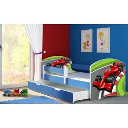 Luxusbetten24 Kinderbett Dream, mit verschiedenen Motiven blau 80 cm x 160 cm