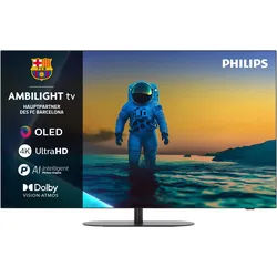 PHILIPS OLED-Fernseher "48OLED810/12", Energieeffizienz: G, schwarz, 48, Fernseher, OLED-Fernseher