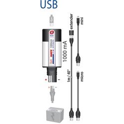 OPTIMATE USB Ladegerät mit Batteriemonitor, SAE Stecker (Nr. 100), 2400mA
