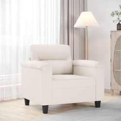 vidaXL 1-Sitzer-Sofa Beige 60 cm Mikrofasergewebe