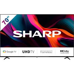 Sharp 4T-C70GLx LED-Fernseher (177 cm/70 Zoll, 4K Ultra HD, Google TV) schwarz