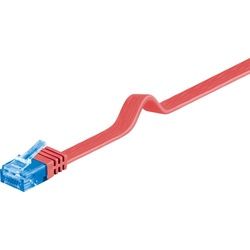 Goobay CAT 6A Flach-Patchkabel, U/UTP, Rot