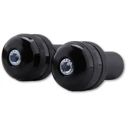 HIGHSIDER smart Lenkerenden schwarz gerändelt, für Stahllenker, schwarz