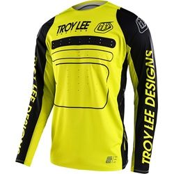 Troy Lee Designs SE Pro Drop In Motocross Jersey, schwarz-gelb, Größe M