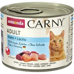 animonda Carny Adult 200g Dose Katzennassfutter Sparpaket 12 x 200 Gramm Huhn + Lachs