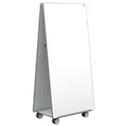 Nobo Move & Meet Mobile System 1915560 Lackierter Stahl 2 Doppelseitige, Tragbare, Abnehmbare Magnetische Whiteboards 90 x 180 cm Weiß