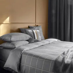 Hugo Boss Bettwäsche , Grau , Textil , Streifen , 140x200 cm , Heimtextilien, Bettwäsche & Leintücher, Bettwäsche