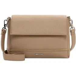 Umhängetasche TAMARIS "Umhängetasche TAS Kennia", Damen, Gr. B/H/T: 25cm x 18cm x 10,5cm 0, beige (sand 420), Polyurethan, Taschen Umhängetasche