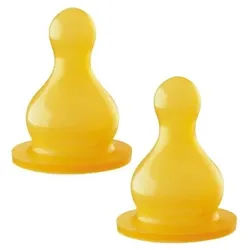 Baby-Nova Babyflasche Flaschensauger Rund für Standartgewinde 0-24M goldfarben