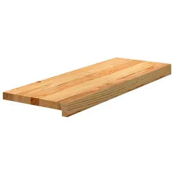 vidaXL Stufenmatte Treppenstufen 2 Stk. Hellbraun 70x25x2 cm Massivholz Eiche, Rechteckig, Höhe: 2 mm braun