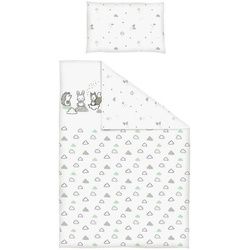 Patinio Babybettwäsche , Grau, Weiß , Textil , Tier , 100x135 cm , Textiles Vertrauen - Oeko-Tex® , pflegeleicht, atmungsaktiv, hautfreundlich, bügelleicht, schadstoffgeprüft, weiche und anschmiegsame Oberfläche , Schlafen, Babybettausstattung, Babybettwäsche