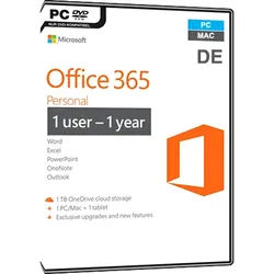 Microsoft Office 365 Personal (1 User / 1 Jahr) - DE Key