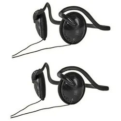TronicXL 2x Kopfhörer Nackenbügel Sport Headphones 3,5mm Klinke TV Handy MP3 Sport-Kopfhörer schwarz