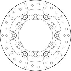 Brembo S.p.A. Serie Oro runde schwimmend gelagerte Bremsscheibe