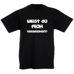 G-graphics T-Shirt Willst Du mich verarschen? Kinder T-Shirt mit coolem Spruch als Frontprint schwarz 140