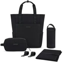 Kapten & Son Lindby Wickeltaschenset 4 tlg. Laptopfach schwarz