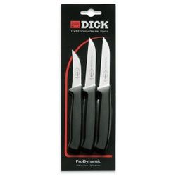 Dick ProDynamic Küchenmesser-Set, 3-teilig, 2 Küchenmessern und 1 Schälmesser, sinnvolle Küchenhelfer, 1 Set