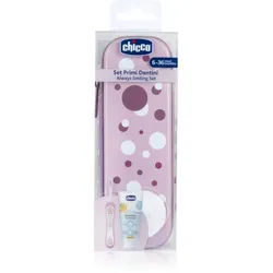 Chicco Always Smiling Set 6m+ Zahnpflegeset + Etui Lilac