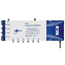 Goobay SAT-Multischalter 5 Eingänge/6 Ausgänge - Verteiler für max. 6 Teilnehmer von einem Satelliten