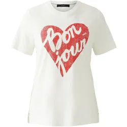 T-shirt à col rond oui blanc