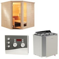 Sentiotec Sauna Komplettset Komfort Corner | Viking Combi | 5 Pers.