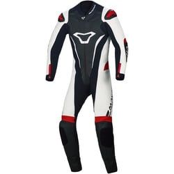 Macna Junior Kinder 1-Teiler Motorrad Lederkombi, schwarz-weiss-rot, Größe 60 62 122