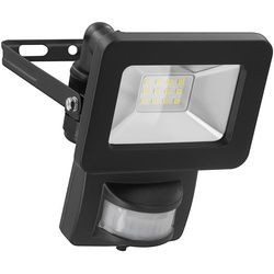 Goobay LED-Außenstrahler, 10 W, mit Bewegungsmelder - mit 850 lm, neutralweißem Licht (4000 K), PIR-Sensor mit ON-/OFF-Funktion und M16-Kabelverschraubung, für den Außeneinsatz geeignet (IP44)