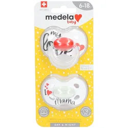 Medela Schnuller DAY & Night Signature Love Duo 6-18 Monate