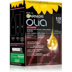 Garnier Olia Big Kit Permanent-Haarfarbe Farbton 5.52 Glassy Merlot 1 St.