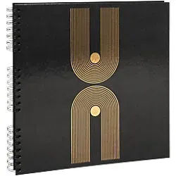 Exacompta Graphik Fotoalbum Spirale Hardcover 32 x 32 cm Schwarz 60 Seiten