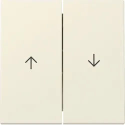Gira 329401 Wippe 2-fach Pfeil, System 55, cremeweiß glänzend